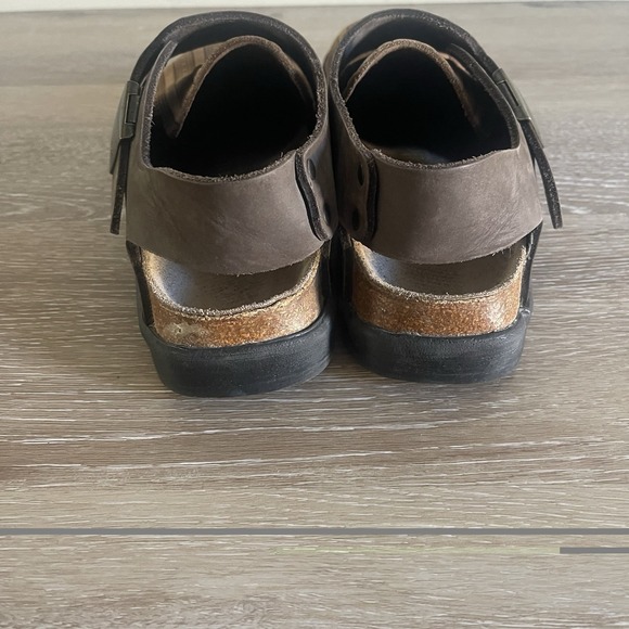 Birkenstock Betula Buckley Clog Size 5 Euro Brown Leather Mixed Media - Picture 6 of 11